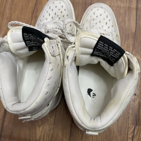 Nike Dunk Sky Hi White Print Hidden Wedge (543258-100) Shoes Sneaker SZ 8.5 - Picture 7 of 9